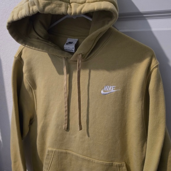 Nike Other - Nike Mens Sportswear Club Fleece Hoodie Mustard Yellow Gold Small BV2648-722